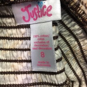 Justice Dresses - Justice Girls dress brown gold sparkle print Justice Dresses - Justice Girls dress brown gold sparkle print